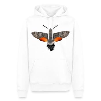 Papillon colibri Macroglossum stellatarum - Sweat à capuche Premium bio Homme - blanc - Devant - Nico (187cm)