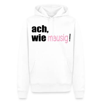 MAUSIGE SPRÜCHE - Männer Premium Bio Hoodie - Weiß - Vorne - Nico (187cm)