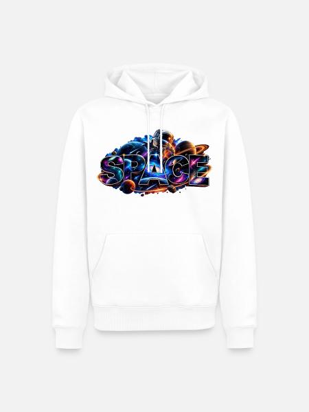 Space Abenteuer Astronaut Kosmos - Männer Premium Bio Hoodie - Weiß