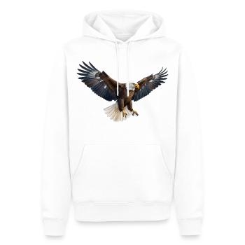 Eagle Flight Force en Position Vol Oiseau Aigle Oiseau Aigle - Sweat à capuche Premium bio Homme - blanc - Devant - Nico (187cm)