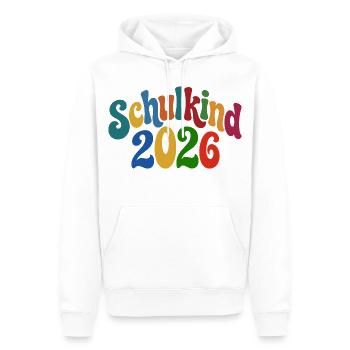 Schulkind 2026 | Einschulung | Erstklässler - Männer Premium Bio Hoodie - Weiß - Vorne - Nico (187cm)