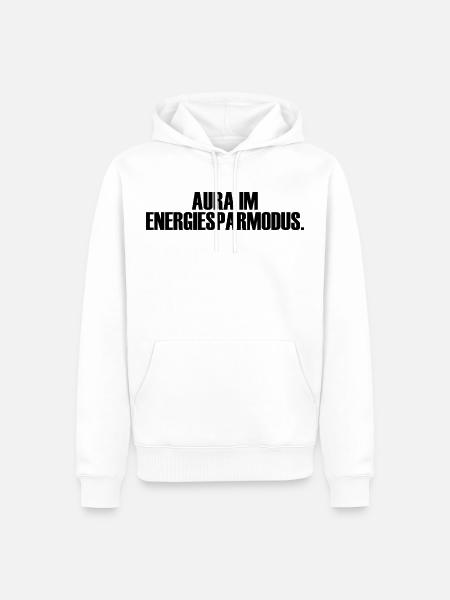 Aura im Energiesparmodus - Männer Premium Bio Hoodie - Weiß