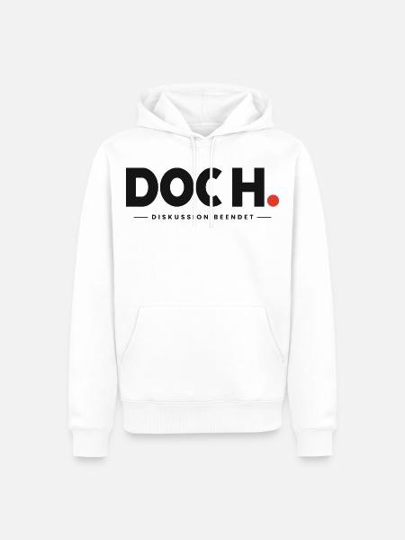 DOCH. — Diskussion beendet - Männer Premium Bio Hoodie - Weiß
