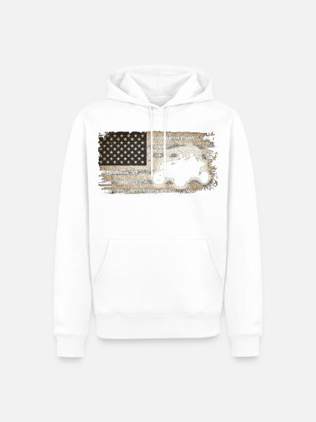 Rugged Flag Offroad-Flucht - Männer Premium Bio Hoodie - Weiß