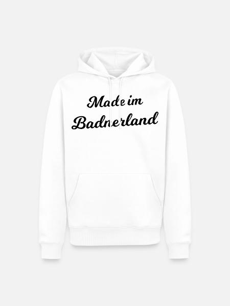 Hergestellt in Baden - Männer Premium Bio Hoodie - Weiß