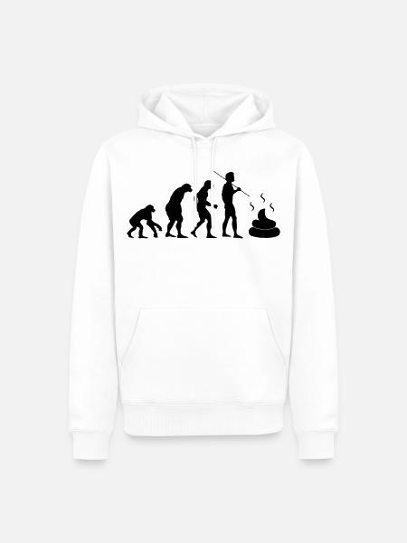 Darmentwicklung (Schwarz) - Männer Premium Bio Hoodie - Weiß