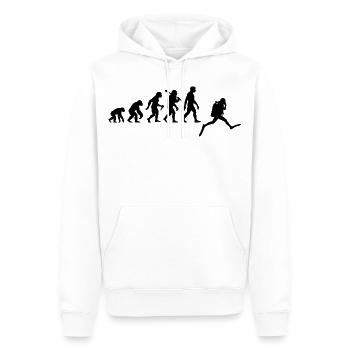 Taucher Evolution Für Schnorchler Die Tauchen - Männer Premium Bio Hoodie - Weiß - Vorne - Nico (187cm)