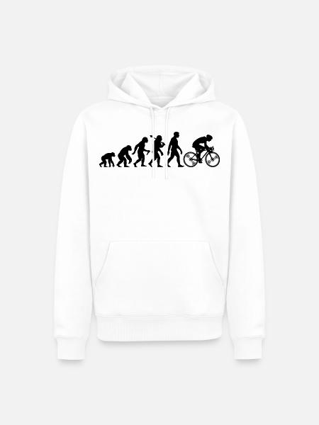 Radfahrer Evolution Radfahren Radsport - Männer Premium Bio Hoodie - Weiß