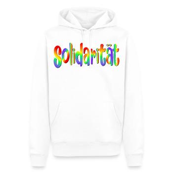 Demokratie Regenbogen Solidarität - Männer Premium Bio Hoodie - Weiß - Vorne - Nico (187cm)