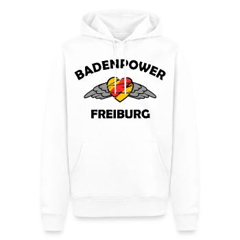 Freiburg Fanshirt - Männer Premium Bio Hoodie - Weiß - Vorne - Nico (187cm)