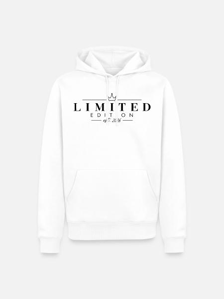 Limited Edition - Männer Premium Bio Hoodie - Weiß