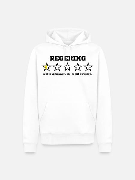Government5starblack - Männer Premium Bio Hoodie - Weiß
