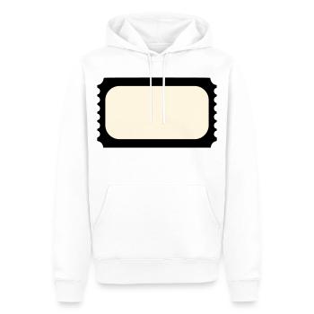 Ticket - Männer Premium Bio Hoodie - Weiß - Vorne - Nico (187cm)