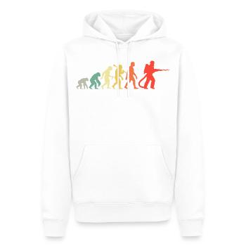 Feuerwehr Evolution Für Den Feuerwehrmann - Männer Premium Bio Hoodie - Weiß - Vorne - Nico (187cm)