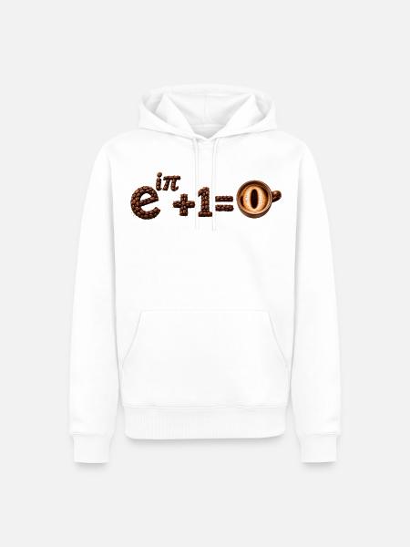 Die Identität des Euler Math Cafés - Männer Premium Bio Hoodie - Weiß