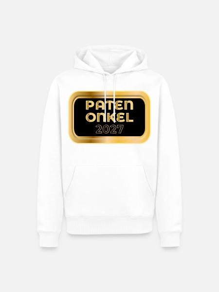 Baby Patenonkel 2027 - Männer Premium Bio Hoodie - Weiß