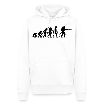 Feuerwehr Feuerwehrmann Evolution Für Den Einsatz - Männer Premium Bio Hoodie - Weiß - Vorne - Nico (187cm)