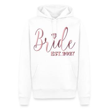 Hochzeitsbraut 2027 - Männer Premium Bio Hoodie - Weiß - Vorne - Nico (187cm)