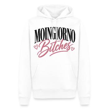 Moingiorno Bitches Norddeutscher Humor Moin - Männer Premium Bio Hoodie - Weiß - Vorne - Nico (187cm)