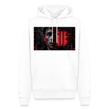 Der EAN-Code der Zivilisation - Männer Premium Bio Hoodie - Weiß - Vorne - Nico (187cm)
