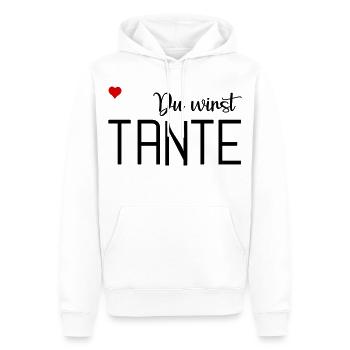 Du wirst Tante - Männer Premium Bio Hoodie - Weiß - Vorne - Nico (187cm)