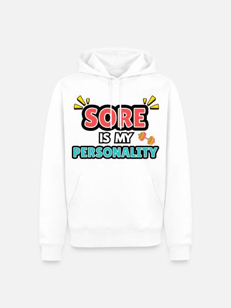 Meine Persönlichkeit ist wund. - Männer Premium Bio Hoodie - Weiß