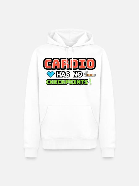 Cardio hat keine Kontrollpunkte - Männer Premium Bio Hoodie - Weiß