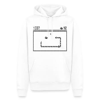 Snake Retro - Männer Premium Bio Hoodie - Weiß - Vorne - Nico (187cm)