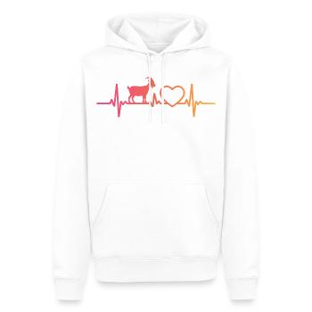 ziegen herzschlag t-shirt ziege - Männer Premium Bio Hoodie - Weiß - Vorne - Nico (187cm)