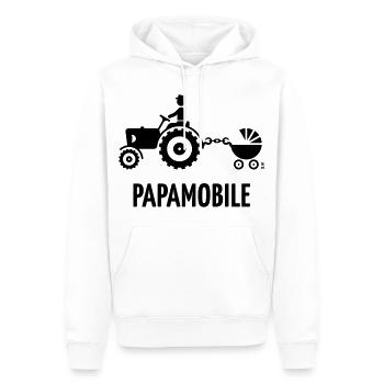 Popemobile (Traktor & Kinderwagen / Schwarz) - Männer Premium Bio Hoodie - Weiß - Vorne - Nico (187cm)