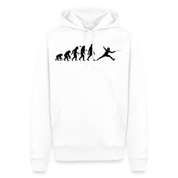 Fechten Evolution für Fechter Fechtsport - Männer Premium Bio Hoodie - Weiß - Vorne - Nico (187cm)