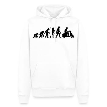 Roller Evolution - Mofa Moped Scooter Fahren - Männer Premium Bio Hoodie - Weiß - Vorne - Nico (187cm)