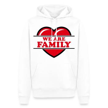 We Are Family (Familie Herz Liebe Love / Red 2C) - Männer Premium Bio Hoodie - Weiß - Vorne - Nico (187cm)