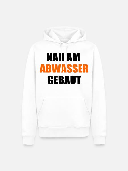 Kläranlage Abwasser Ironie - Männer Premium Bio Hoodie - Weiß