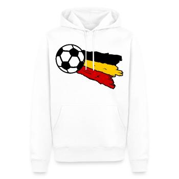Fußballflagge Belgien - Männer Premium Bio Hoodie - Weiß - Vorne - Nico (187cm)