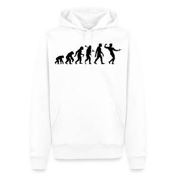 Bodybuilding Evolution Bodybuilder Muskelsport - Männer Premium Bio Hoodie - Weiß - Vorne - Nico (187cm)