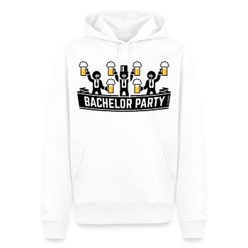 Junggesellenabschied (Junggesellenabschied / Bierkrüge / POS 2C) - Männer Premium Bio Hoodie - Weiß - Vorne - Nico (187cm)