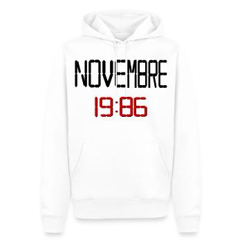 Geburtstag, November 1986 Französisch - Männer Premium Bio Hoodie - Weiß - Vorne - Nico (187cm)