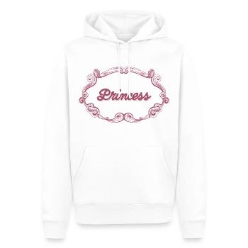 Rosa Prinzessin Schnörkelrahmen - Männer Premium Bio Hoodie - Weiß - Vorne - Nico (187cm)