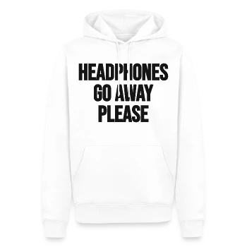 Headphones on. Go away, please. – Front, front, white