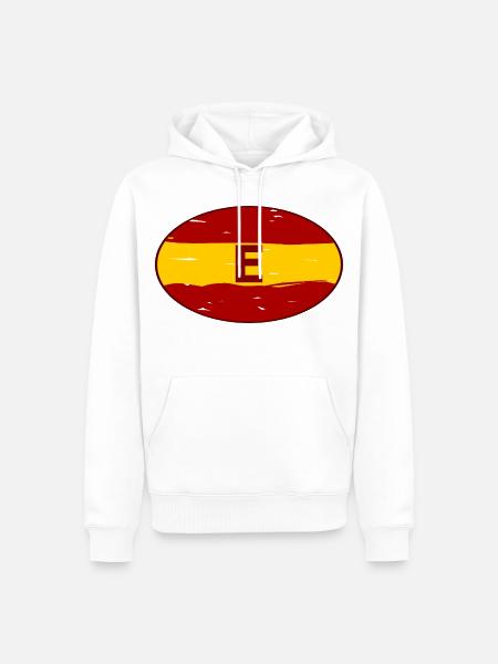 E Retro Emblem Spanien - Männer Premium Bio Hoodie - Weiß