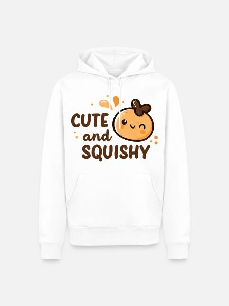 Cute and Squishy - Männer Premium Bio Hoodie - Weiß