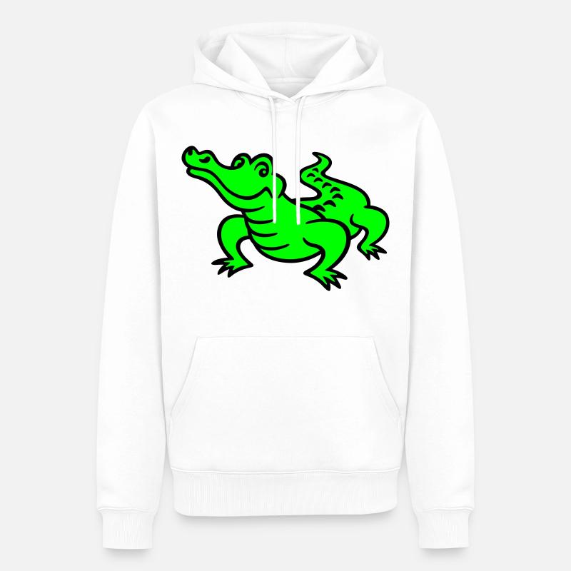Crocodile (a) - Männer Premium Bio Hoodie - Weiß
