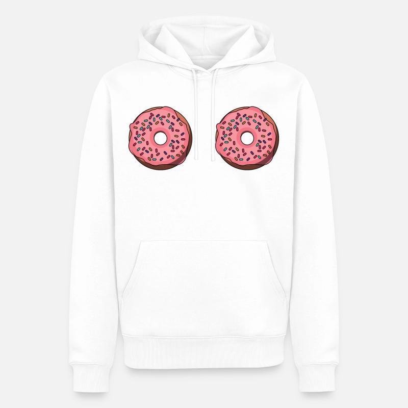 Brüste - Männer Premium Bio Hoodie - Weiß
