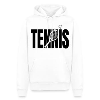 Cadeau pour les joueurs de tennis - Sweat à capuche Premium bio Homme - blanc - Devant - Nico (187cm)