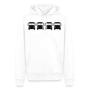 Busse - Männer Premium Bio Hoodie - Weiß - Vorne - Nico (187cm)