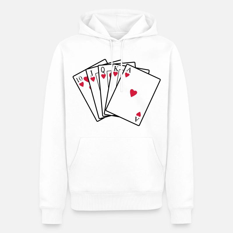 Quinte Flush Royale - Sweat à capuche Premium bio Homme - blanc
