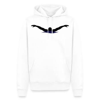 natation - Sweat à capuche Premium bio Homme - blanc - Devant - Nico (187cm)