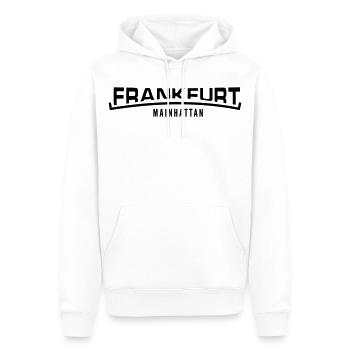 Francfort Mainhattan - Sweat à capuche Premium bio Homme - blanc - Devant - Nico (187cm)