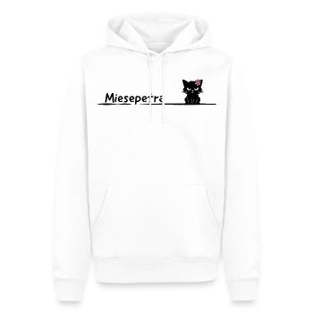 Miesepetra – Drôle de chat Jeu de mots Petra - Sweat à capuche Premium bio Homme - blanc - Devant - Nico (187cm)